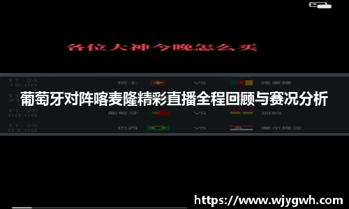 葡萄牙对阵喀麦隆精彩直播全程回顾与赛况分析